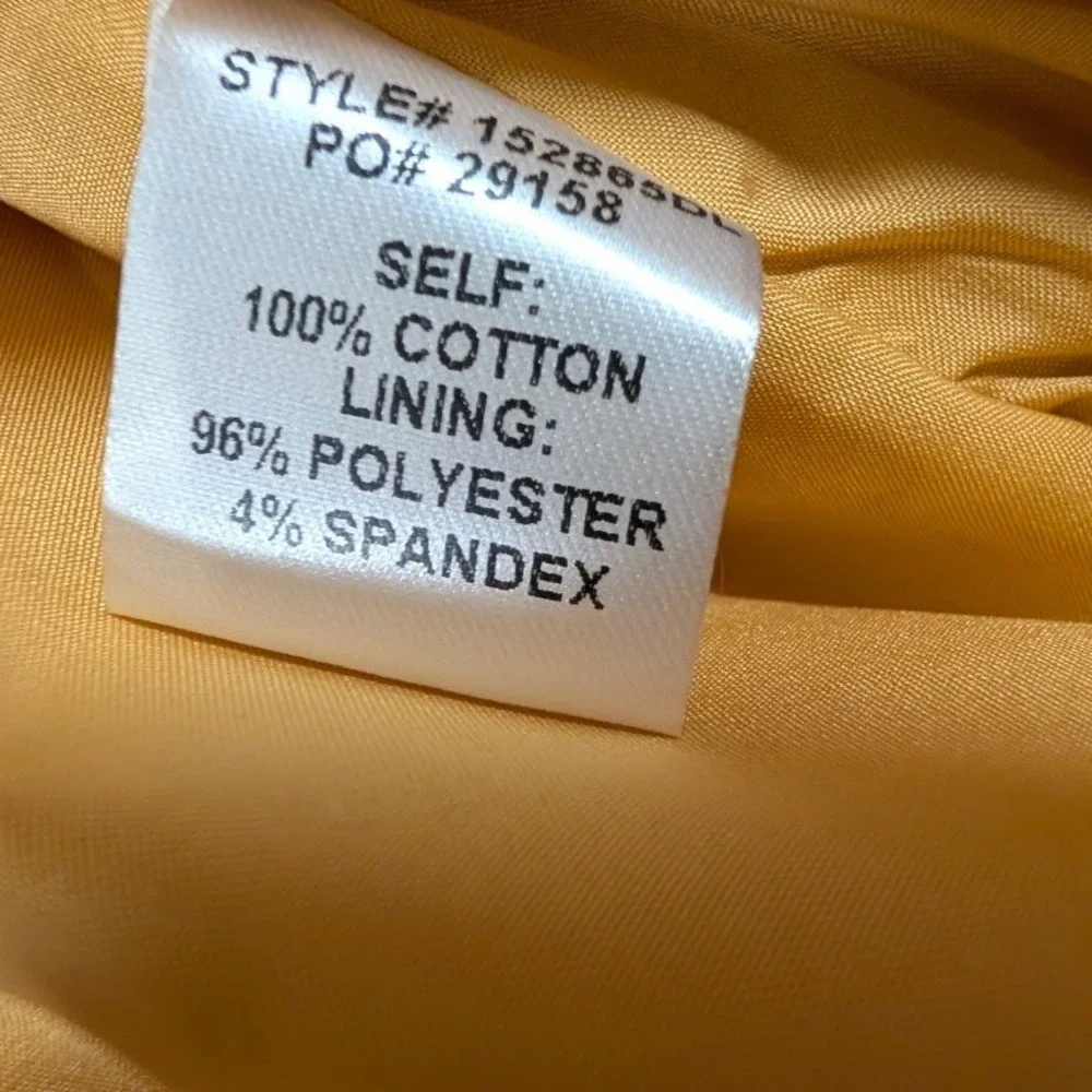 Skies Are Blue Yellow Eyelet Mini Skirt Scalloped Hem Peasant Lined Size 1X - Picture 5 of 9